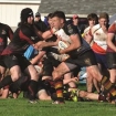 Lindsay player Rob Brauer tries to push past the competition as part of the Vince Jones President's XV taking on the Newfoundland Rock at the Lindsay Rugby Football Club Friday (May 16).